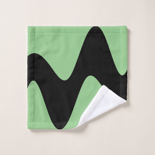 Moderne Black River Sage groen Bad Handdoek (Wasdoekje)