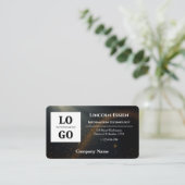 Moderne Black Star Aangepast Logo en QR Code Visitekaartje (Staand voorkant)