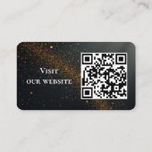 Moderne Black Star Aangepast Logo en QR Code Visitekaartje (Achterkant)