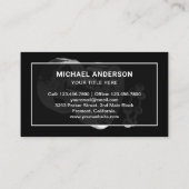 Moderne Black Steel Ball Bearings Hardware Store Visitekaartje (Achterkant)