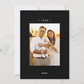 Moderne Black Sunburst Zalig Kerstmis 2 Foto Feestdagenkaart (Achterkant)