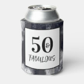 Moderne Black & White 50- & Fabulous Birthday Part Blikjeskoeler (Blikje Achterkant)