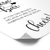 Moderne Black White Bruidsuitnodiging Feest MIMOSA Poster (Hoek)