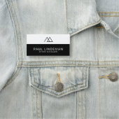 Moderne Black & White Corporate Logo Medewerker Naamplaatje (In situ)