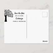 Moderne Black & White Family Reünie Save the Date Briefkaart (Achterkant)