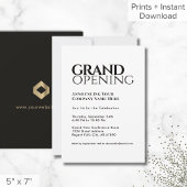 Moderne Black White Grand Opening Uitnodiging
