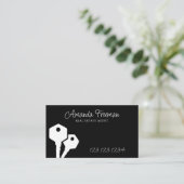 Moderne Black & White Keys makelaar Visitekaartje (Staand voorkant)