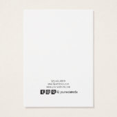 Moderne Black White Stripes Ketting Display Kaart (Achterkant)