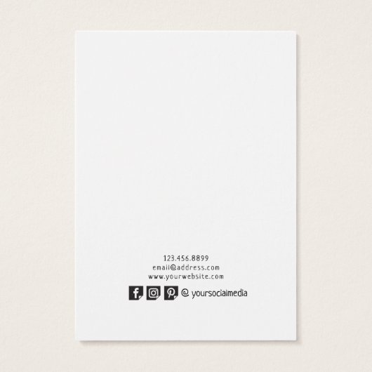 Moderne Black White Stripes Ketting Display Kaart (Achterkant)