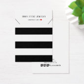 Moderne Black White Stripes Ketting Display Kaart (Bureau)
