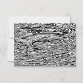 Moderne Black White Waterverf Wedding Custom Save The Date (Achterkant)