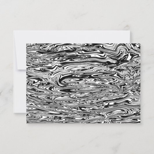 Moderne Black White Waterverf Wedding Custom Save The Date (Achterkant)