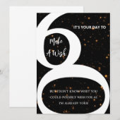 Moderne BlackGold verjaardagskaart 60ste verjaarda Kaart (Voorkant / Achterkant)