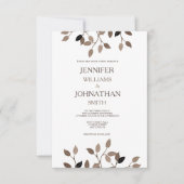 Moderne blad bruiloft uitnodigingen (Voorkant)