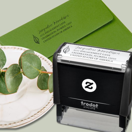 Moderne Blad Zelfinktende Stempel