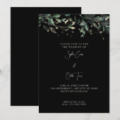 Moderne bladeren en twijnen kaart (Voorkant / Achterkant)