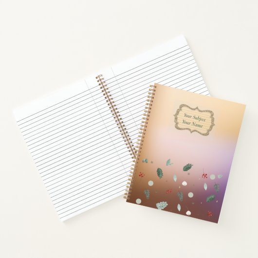 Moderne bladeren Notitieboek (Binnen)