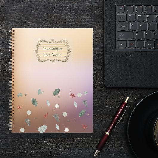 Moderne bladeren Notitieboek