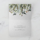 Moderne bladesucalyptusscriptfoto Kerstmis Feestdagen Kaart (Binnen)