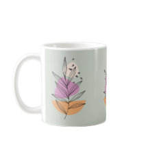 Moderne bladgrafiek met bleke blauwe achtergrond