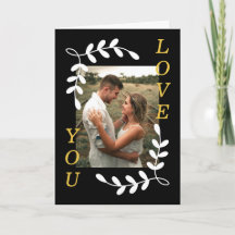 Moderne Bladkrans Lief Je Foto Zwarte Valentijn