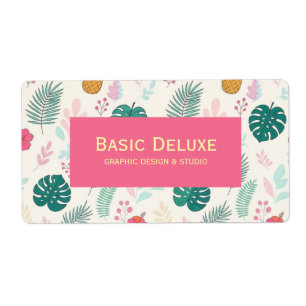 Moderne bladpatroon elegante esthetiek etiket