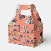 Moderne bladpatroon feestelijke artikelen bedankdoosjes (Achterkant)