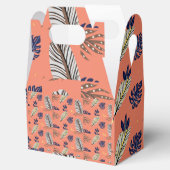 Moderne bladpatroon feestelijke artikelen bedankdoosjes (Geopend)