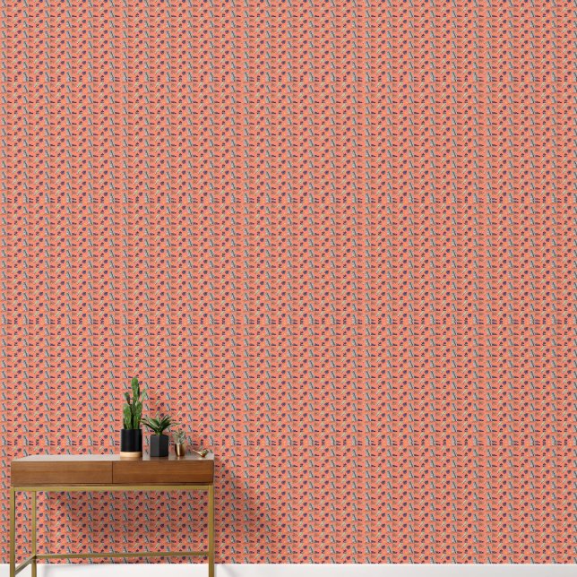 Moderne bladpatroon wanddecoratie behang (Hal)
