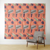 Moderne bladpatroon wanddecoratie wandkleed (In Situ (horizontaal))