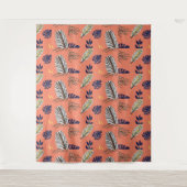Moderne bladpatroon wanddecoratie wandkleed (Voorkant)
