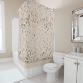 Moderne bladtrendy douchegordijn (In situ)