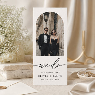 Moderne bladwijzer archief foto trouwdatumkaart save the date