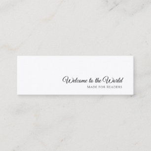 Moderne bladwijzer   Minimalistisch ontwerp voor b Mini Visitekaartje