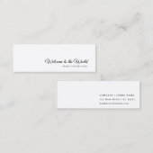 Moderne bladwijzer | Minimalistisch ontwerp voor b Mini Visitekaartje (Voorkant / Achterkant)