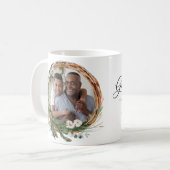 Moderne bladzijden met opa-scriptblad met foto koffiemok (Voorkant links)