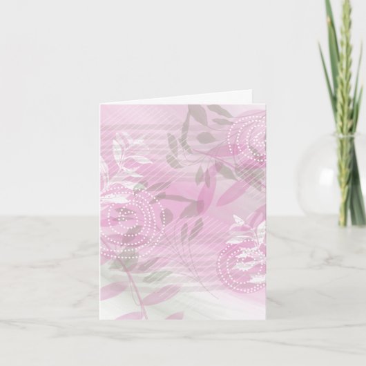 Moderne blanco bloemige briefkaart briefpapier (Voorkant)