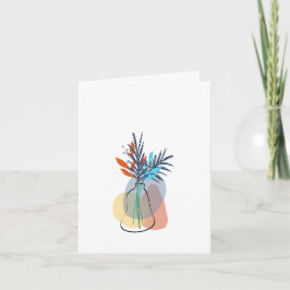 Moderne blanco botanische briefkaart briefpapier