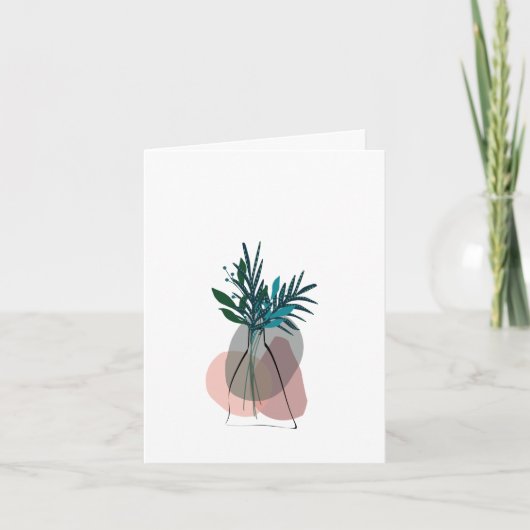 Moderne blanco botanische briefkaart briefpapier (Voorkant)