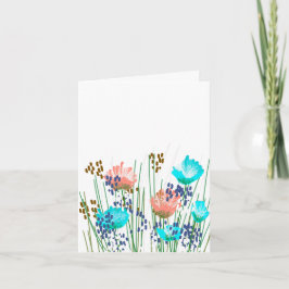 Moderne blanco botanische briefkaart briefpapier
