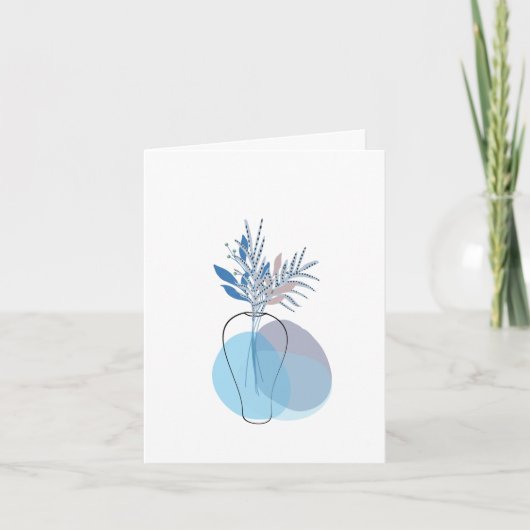 Moderne blanco botanische briefkaart briefpapier (Voorkant)