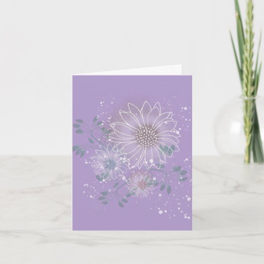 Moderne blanco botanische briefkaart briefpapier (Voorkant)