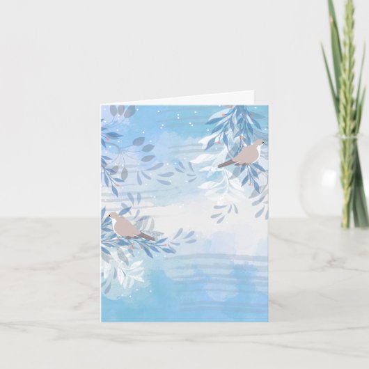 Moderne blanco botanische briefkaart briefpapier (Voorkant)