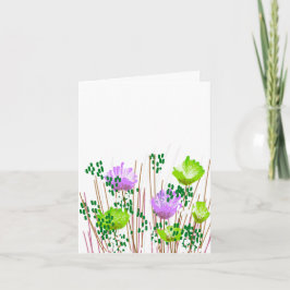 Moderne blanco botanische briefkaart briefpapier