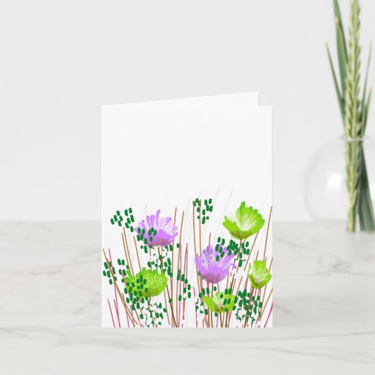 Moderne blanco botanische briefkaart briefpapier (Voorkant)