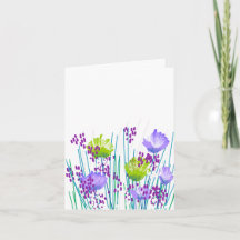 Moderne blanco botanische briefkaart briefpapier