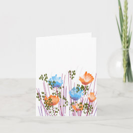 Moderne blanco botanische briefkaart briefpapier