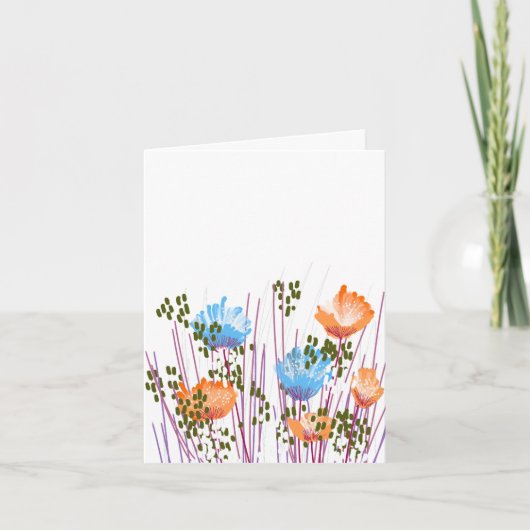 Moderne blanco botanische briefkaart briefpapier (Voorkant)