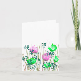 Moderne blanco botanische briefkaart briefpapier