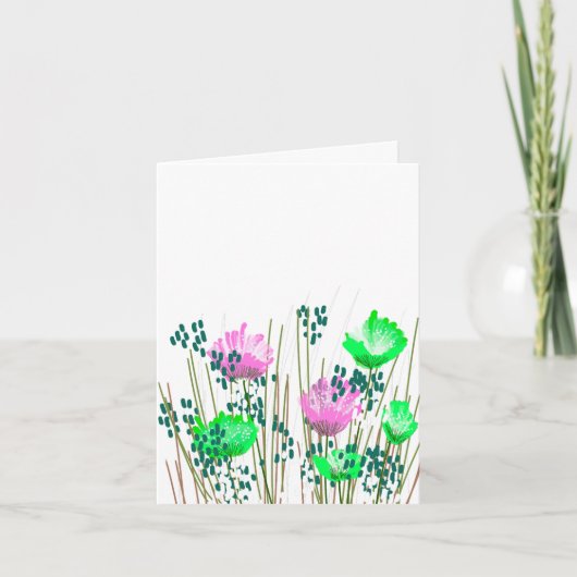 Moderne blanco botanische briefkaart briefpapier (Voorkant)
